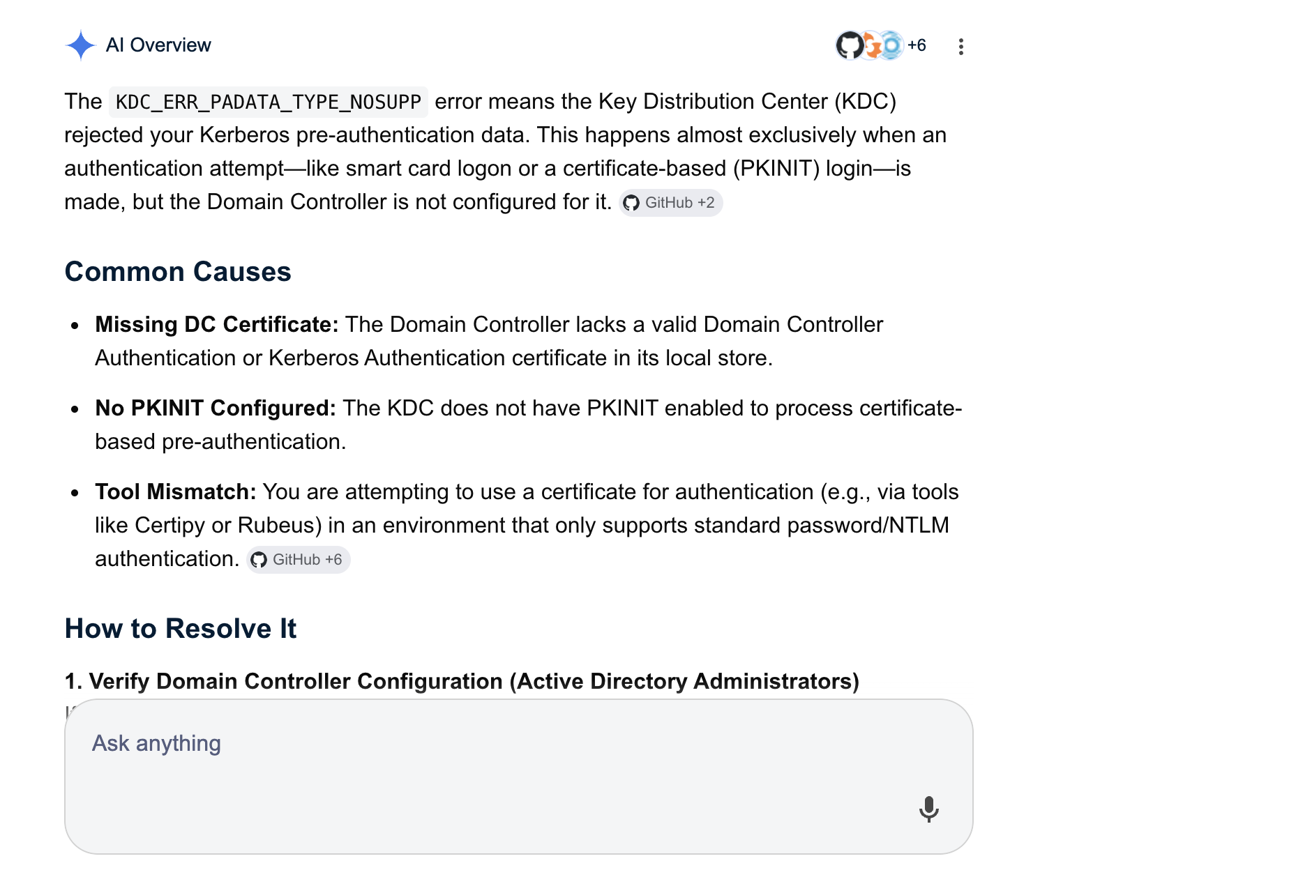 PKINIT Error Research